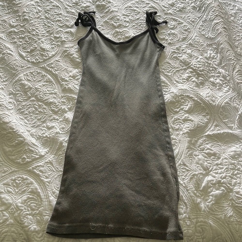 Grey tight fitting dress